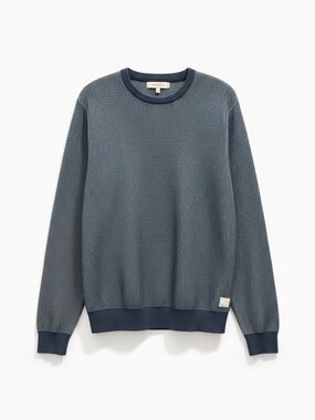 Rhythm Men's Slate Blue Textured Crewneck Sweater sz XL